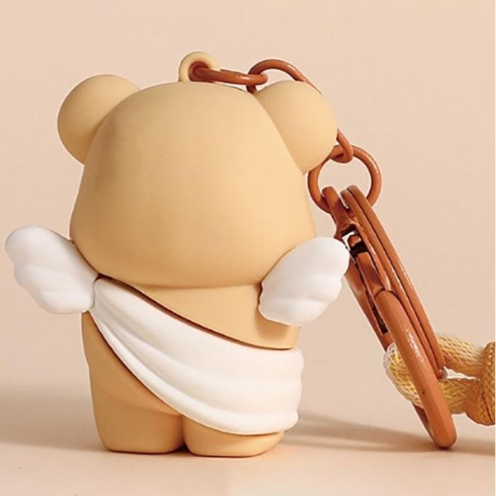 brelok do kluczy mis aniołek skrzydła kremowy brl333k