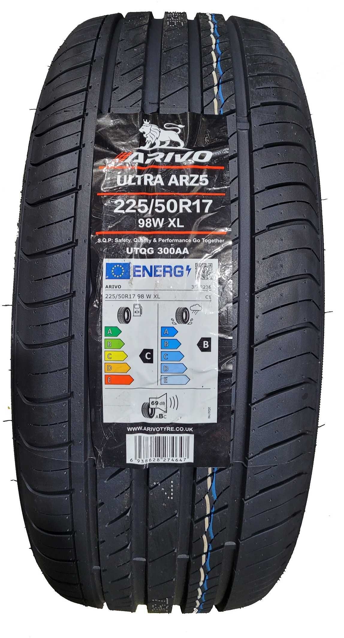 4x Nowe opony letnie ARIVO Ultra ARZ5 225/50R17 98W XL RANT