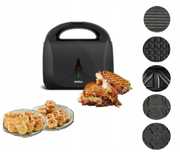Hoffen Opiekacz do kanapek sandwich toster gofrownica grill 5w1 czarny