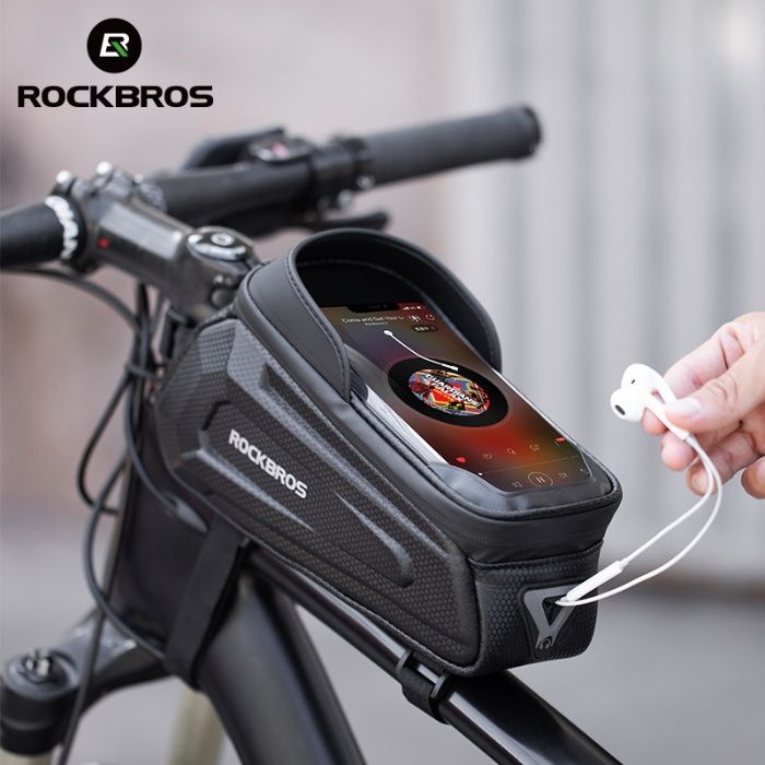 Велосипедная сумка на раму RockBros B68 сенсорная, водонепроницаемая