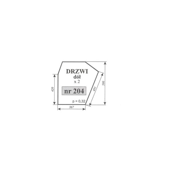 Szyba drzwi dolna Zetor 5011, 6011, 6045, 7011, 7045 ACX171i