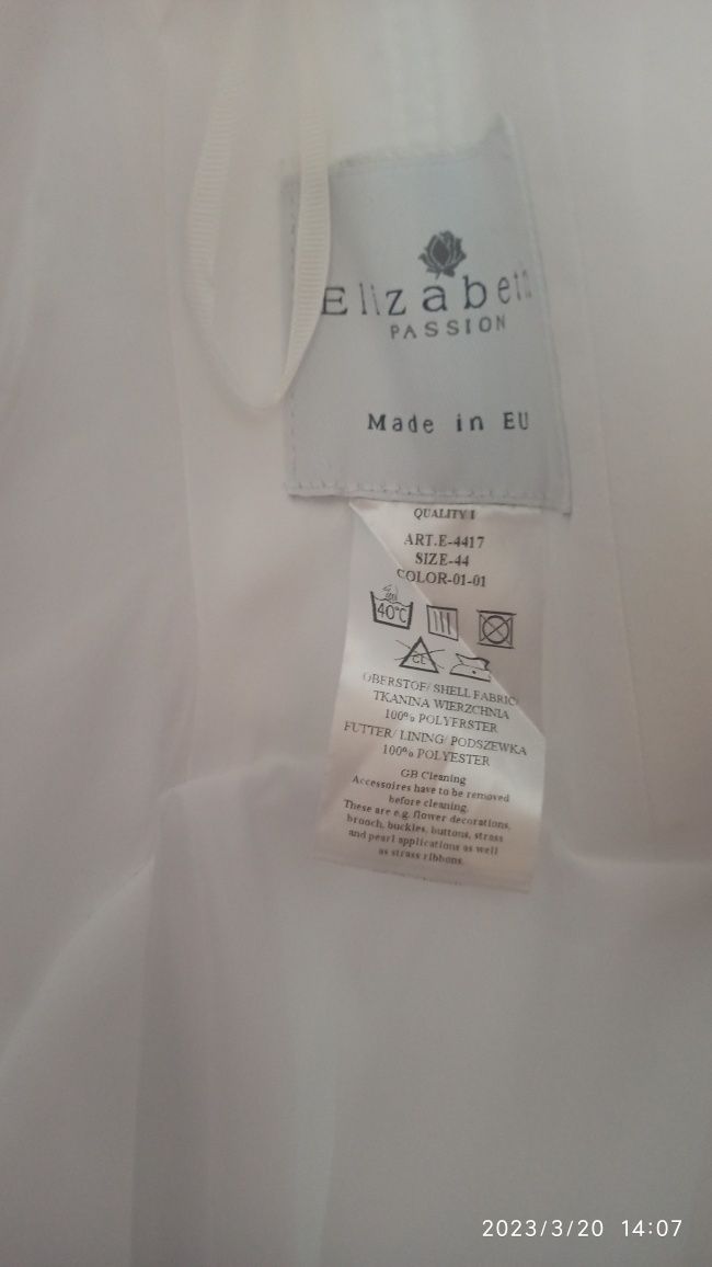 Elizabeth Passion E - 4417 suknia ślubna muślinowa