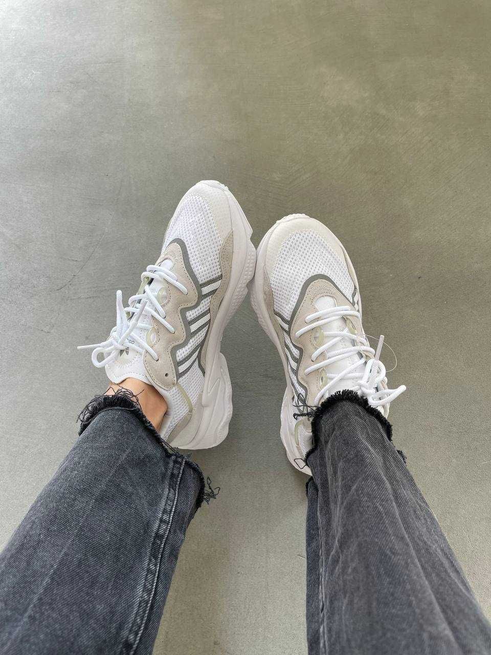 Кросівки Adidas Ozweego White Beige / кроси Адідас Озвего біло-бежеві