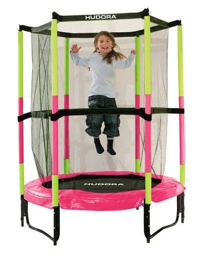 TRAMPOLINA 140cm HUDORA dla dzieci do pokoju PINK