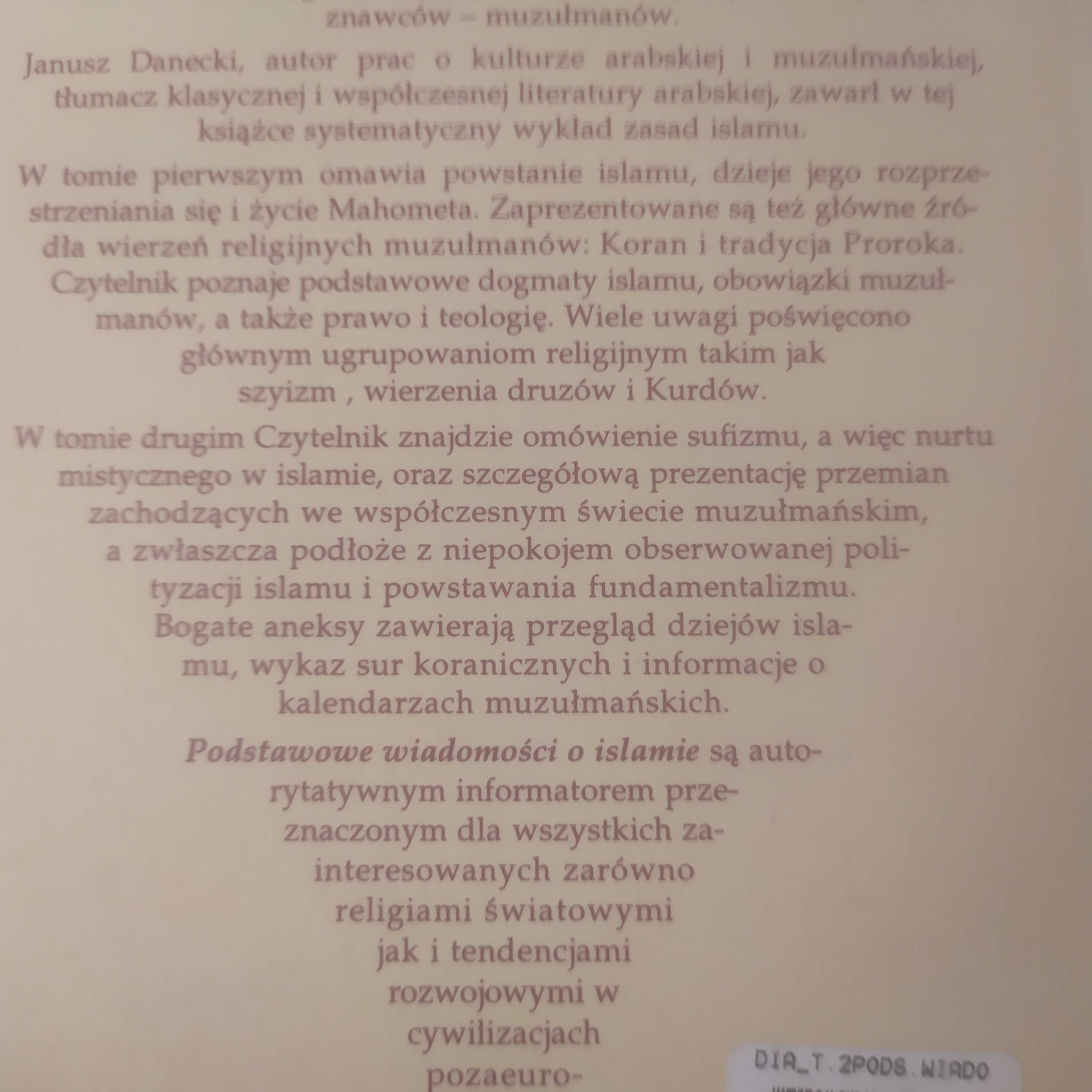Podstawowe wiadomości o islamie ll - Janusz Danecki