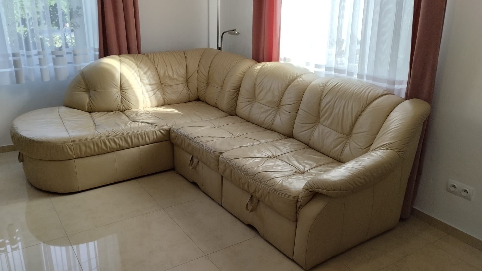 Elegancka sofa skórzana 250x190