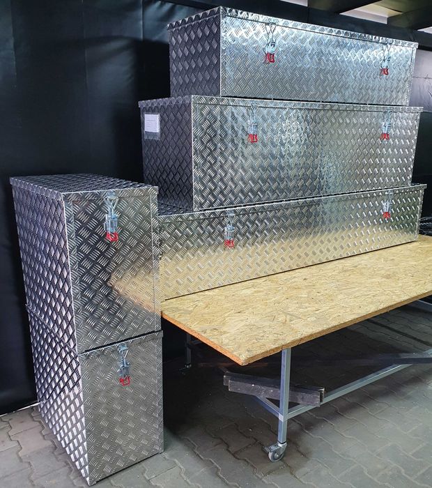Skrzynia Narzędziowa Aluminiowa Ryflowana PRO