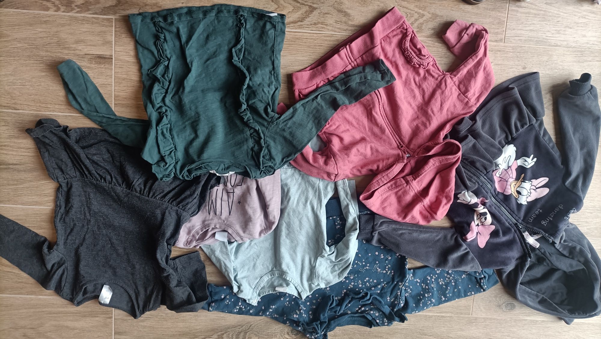 Paka ubranka dla dziewczynki r.86-92 jesień zima