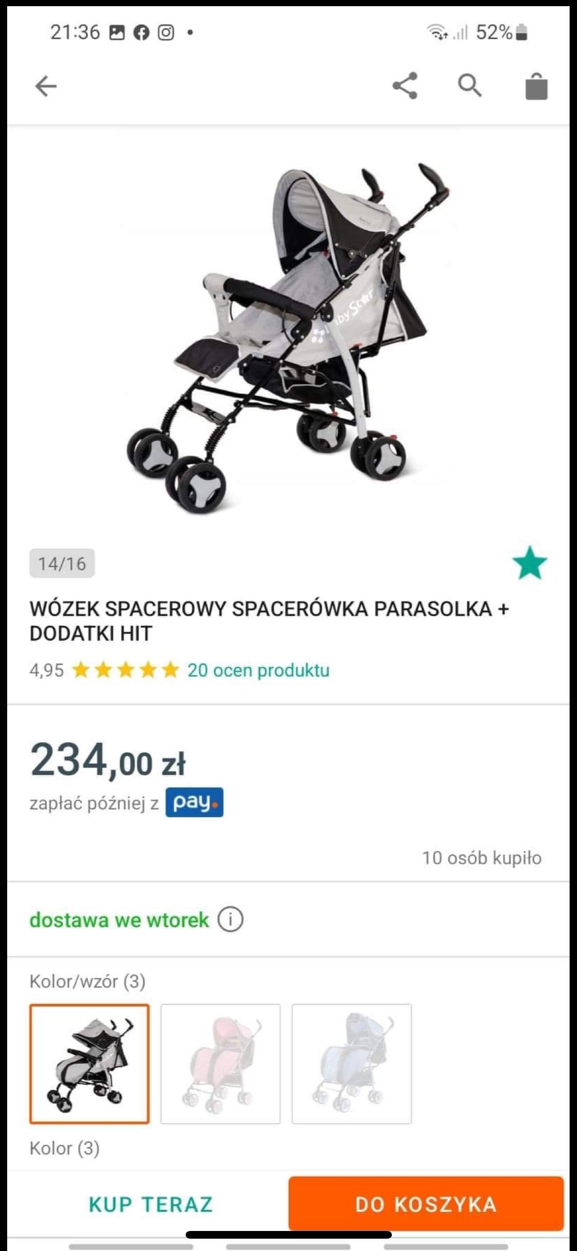 Wózek Spacerówka