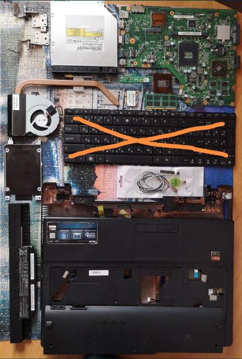 Ноутбук ASUS X54H; K50AB на запчастини або лотом