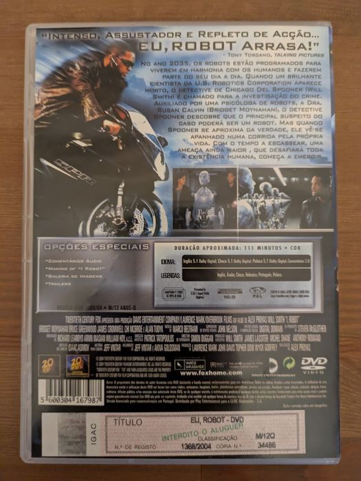 DVD " Eu, Robot | I Robot " 2004 (Optimo Estado)