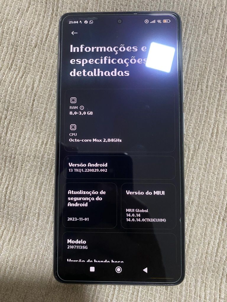Xiaomi 11 t pro como novo