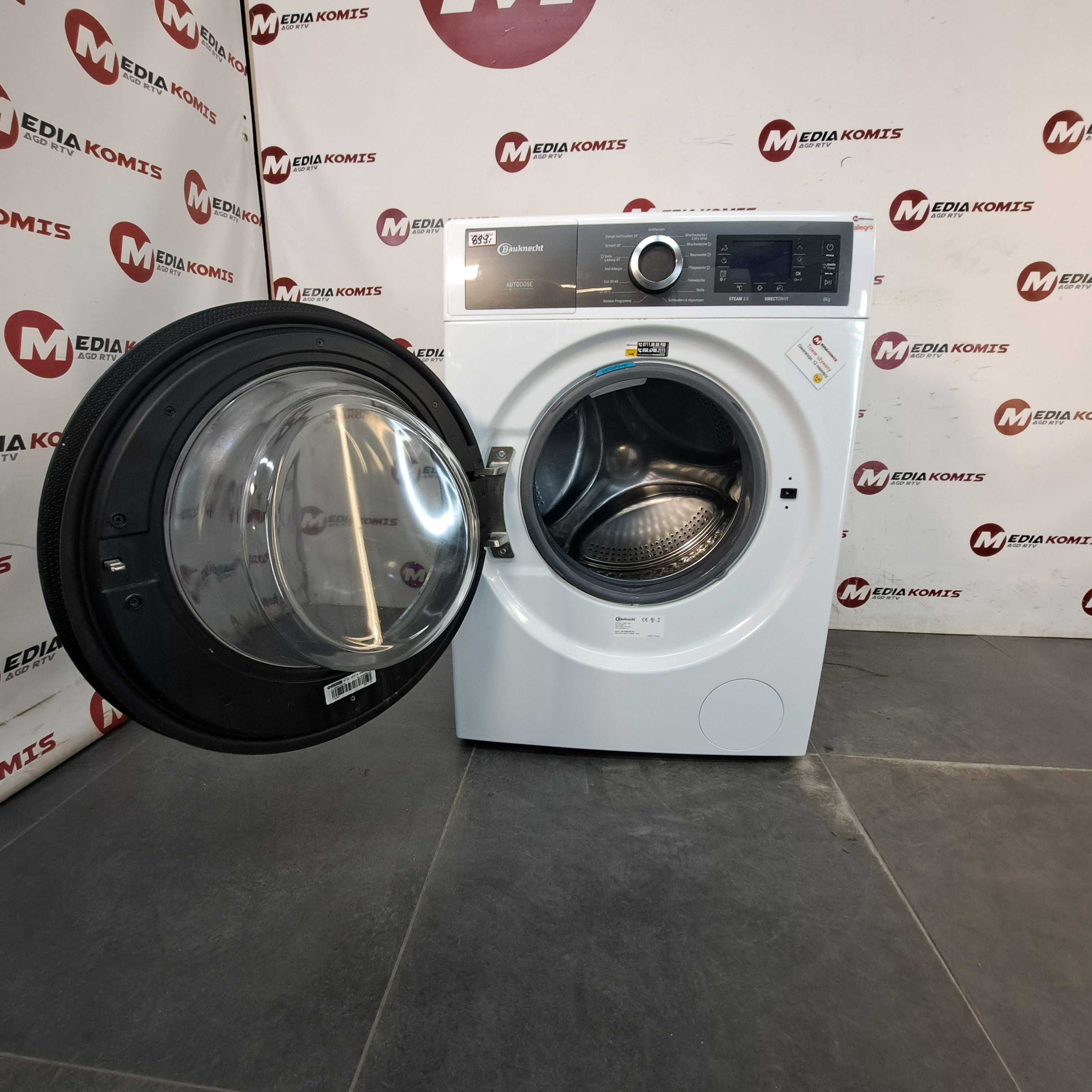 Pralka Bauknecht B8 W846WB DE [12m-scy gwar] A/8kg/1400obr/60,7 gł