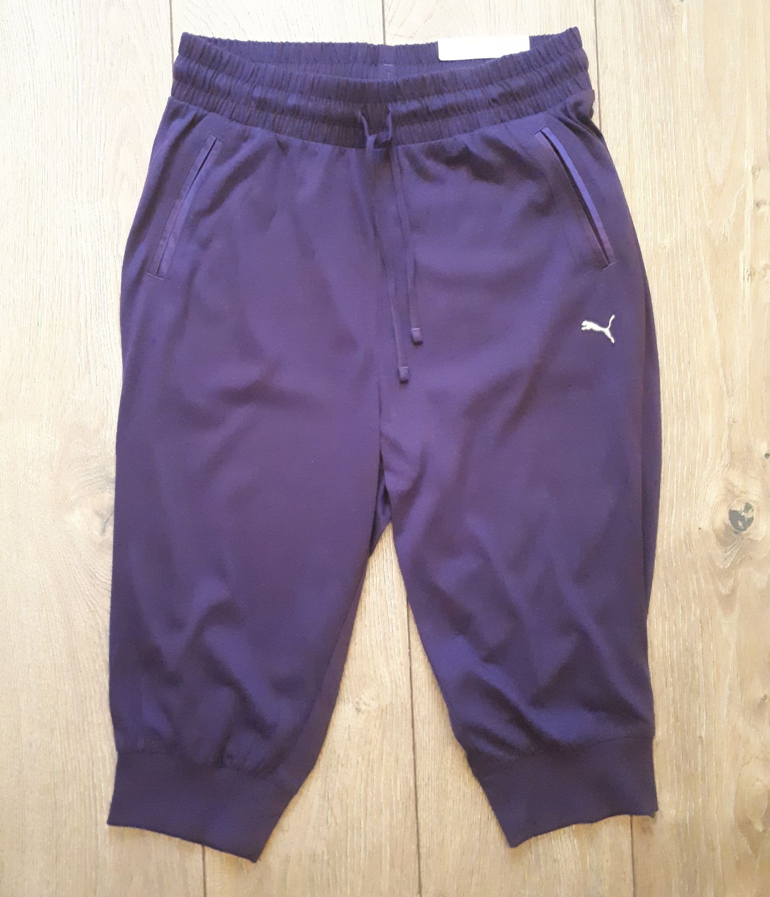 Spodnie Puma 36/38 fiolet, w stylu pumpy, fitness, trening, nowe