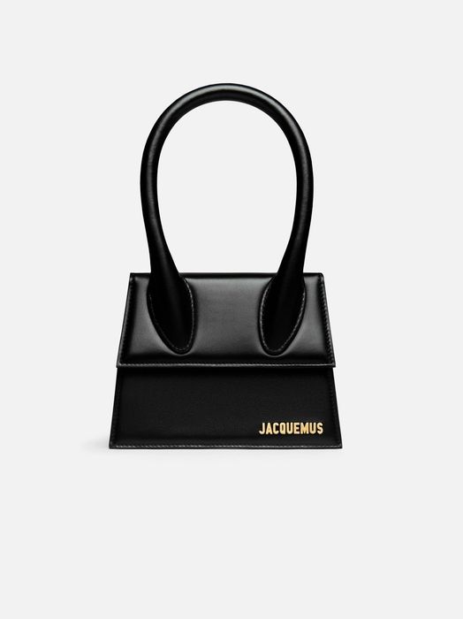 Mala de mão média-JACQUEMUS Original em pele Genuína