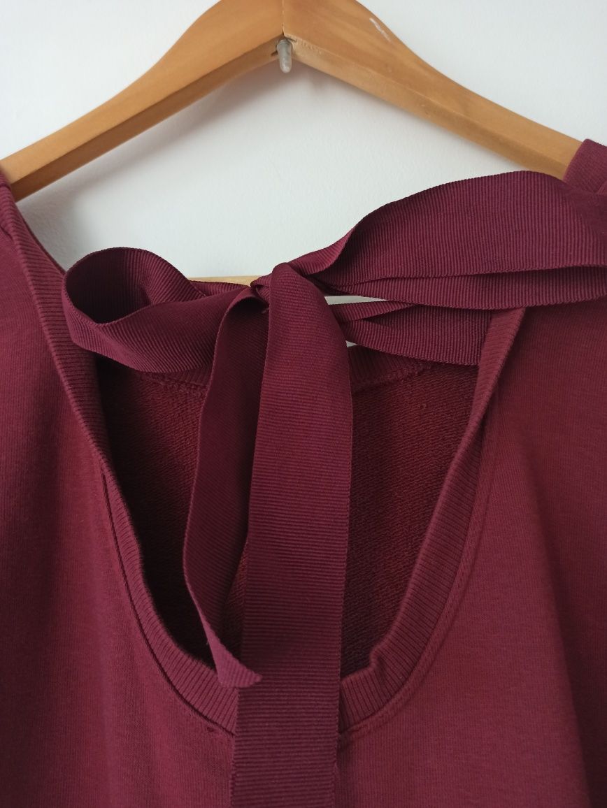 Next 38/ M-L sukienka dresowa oversize bordo