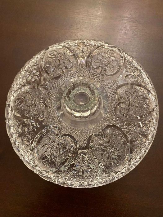 bomboniere vintage de vidro transparente