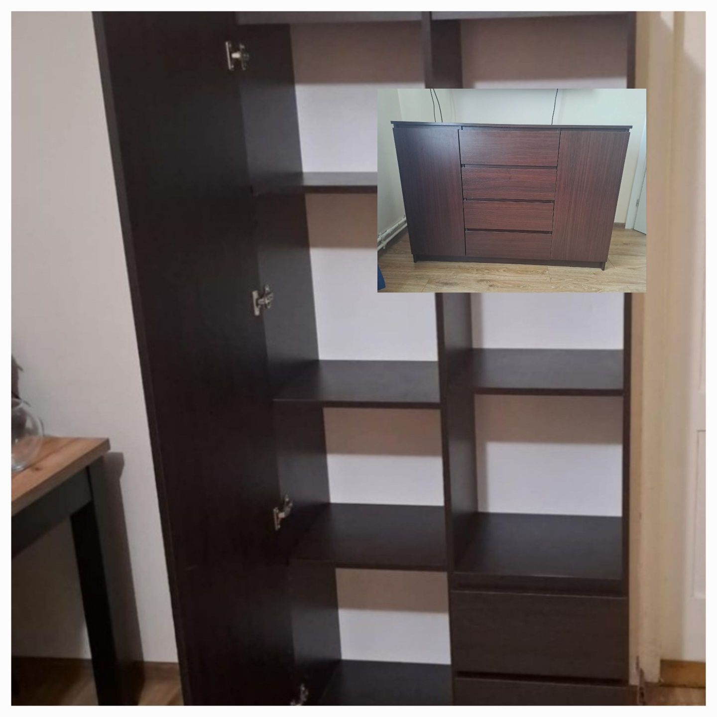 Regał i komoda firmy akord kolor Wenge