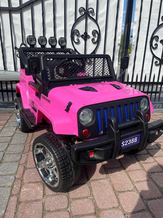 NOWE Auto na akumulator DUŻY JEEP 4×4 Samochód PILOT + LED + EVA 180W