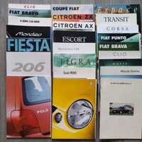 Vendo catálogos publicitários de Automóveis e Motos de várias marcas