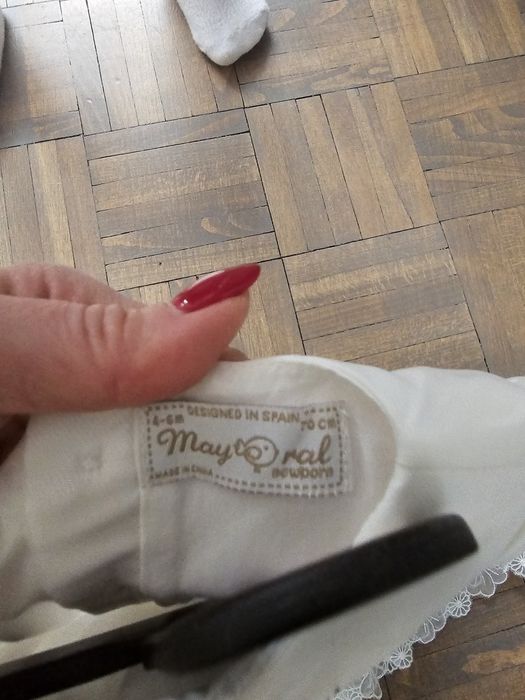 Zestaw do chrztu sukienka płaszczyk opaska