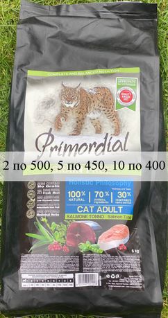 Преміум  корм для кішок Primordial cat (лосось і тунець) 6кг