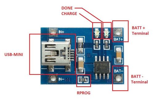 TP4056 модуль плата заряда литиевых LI-ION аккумуляторов 18650 - micro