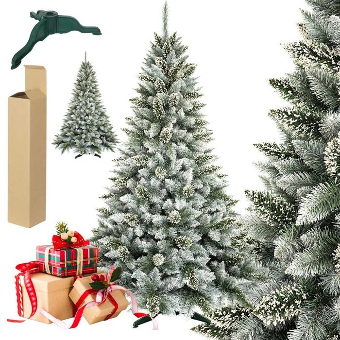 Choinka sztuczna SOSNA PERŁOWA 250 cm ze stojakiem PREMIUM