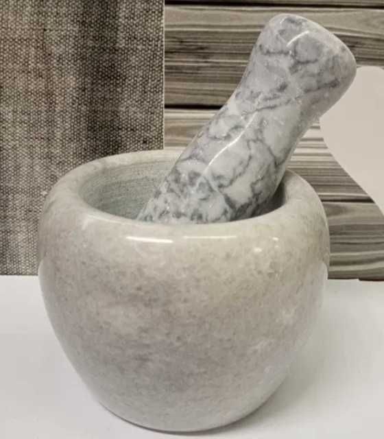 Moździerz granitowy kamienny do przypraw ziół duży