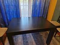 Mesa Jantar nova, em preto e mesa sala centro em preto.
