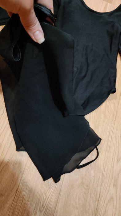 Боді для танців пакет речей для танцю балетки чешки чорний купальник