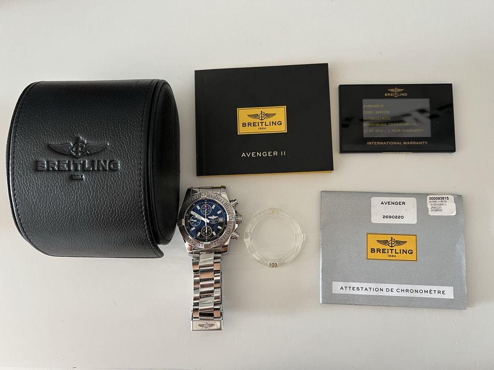Breitling Avenger II Chronograph – komplet, stan bardzo dobry