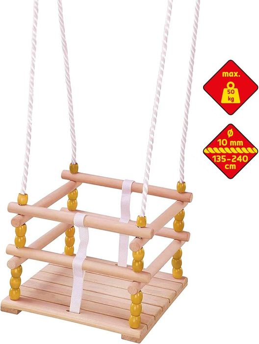 Idena Drewniana Hustawka Dla Dzieci