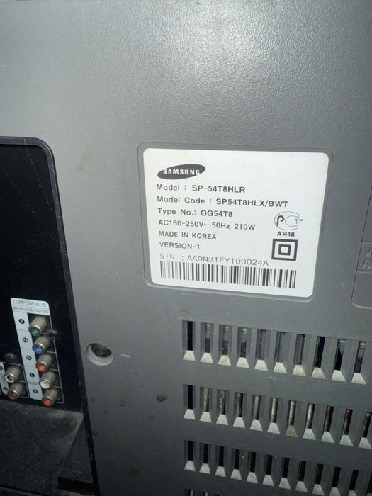 Проекционный телевизор samsung sp54t8hlr