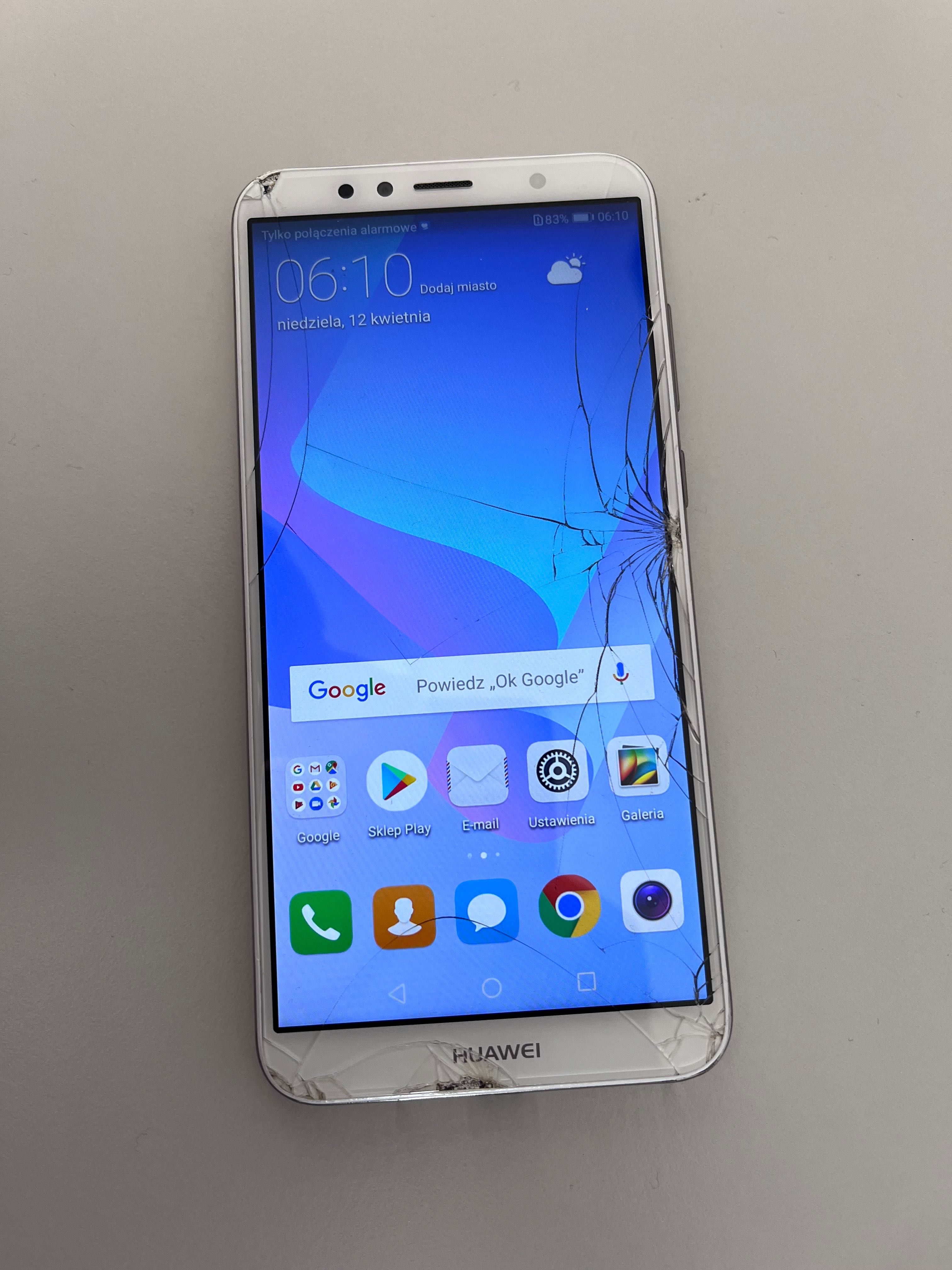 Telefon Huawei Y6 2018 2/16 GB, dual sim, działa