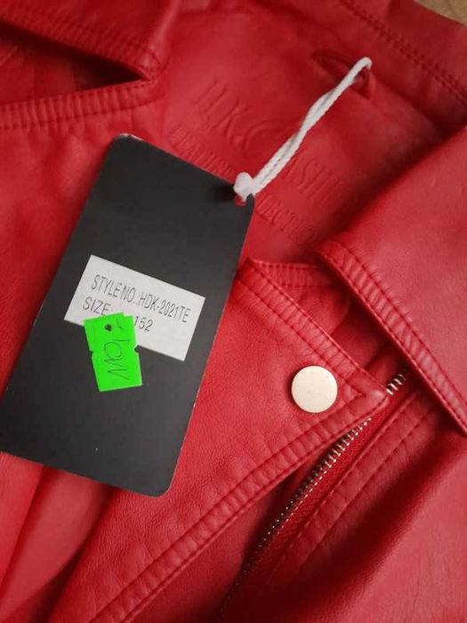 dwie ramaneski czerwona i kabaltowa eko skóra