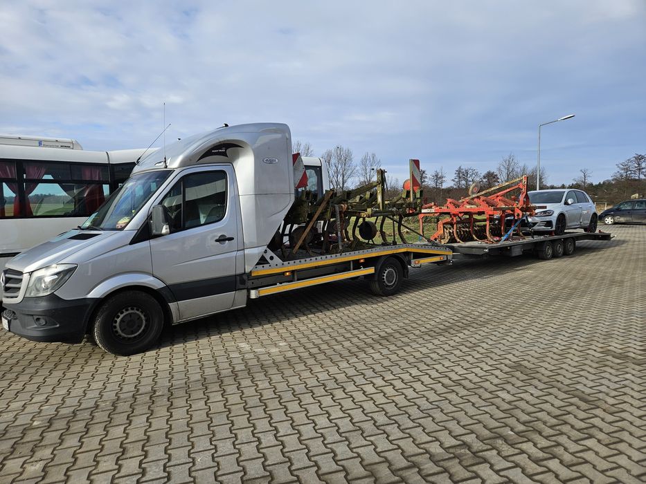 POMOC DROGOWA TRANSPORT samochodów maszyny rolniczych laweta PL DE