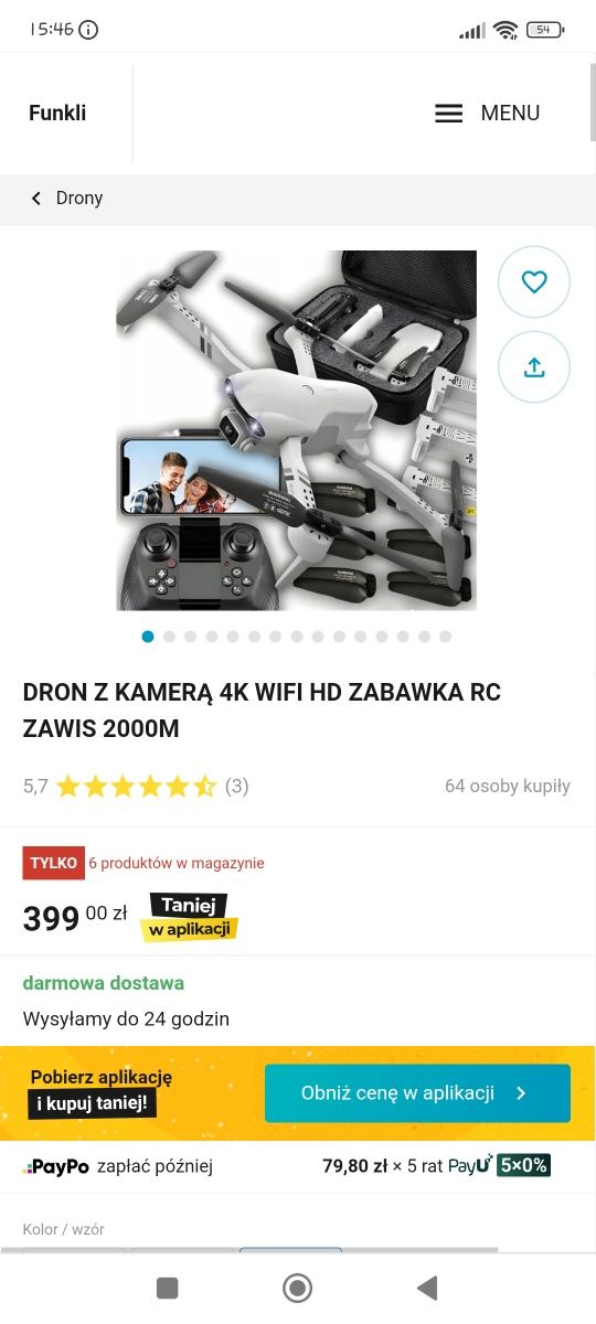 Dron praktycznie nie używany