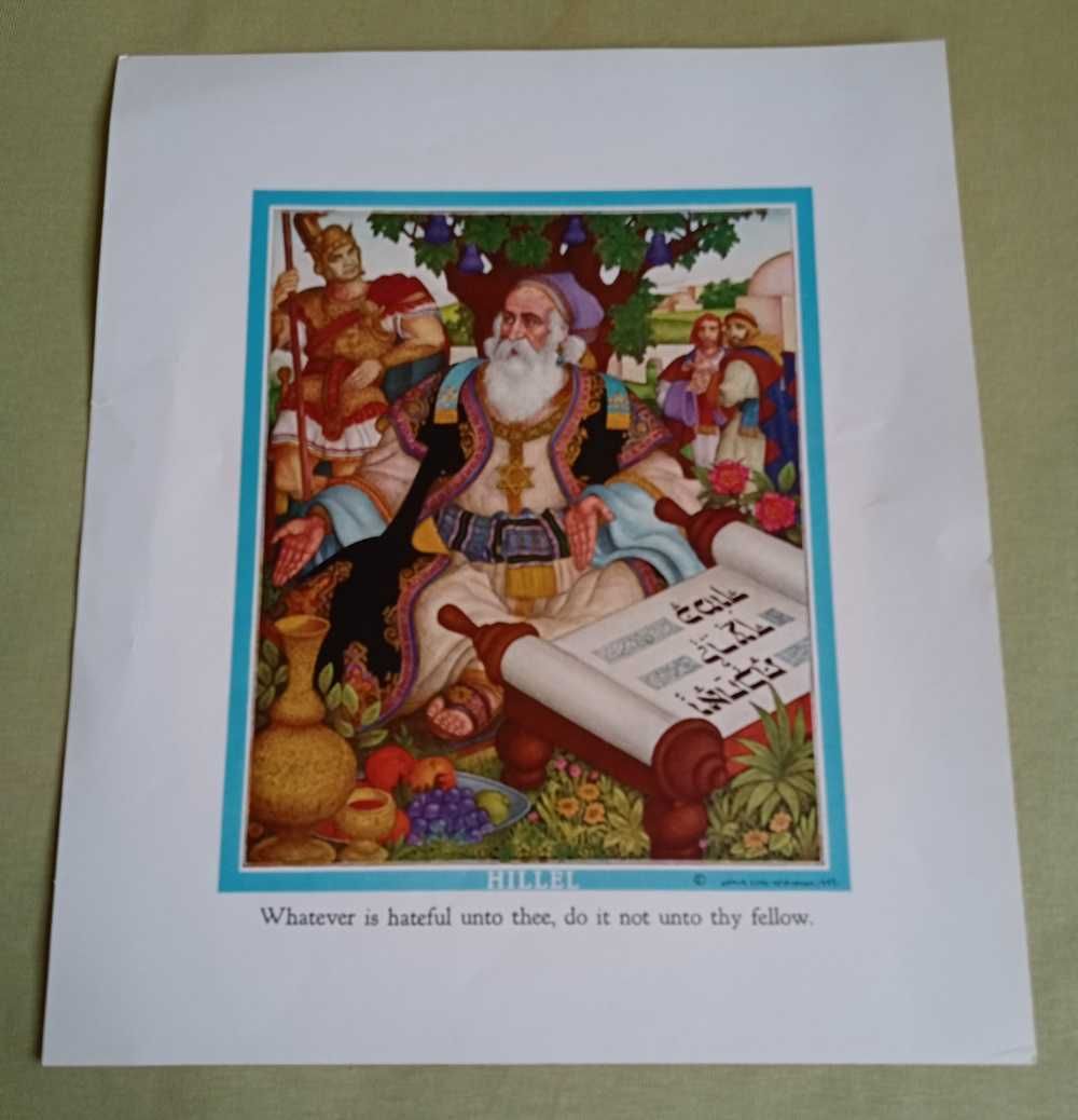 2 x litografia USA A. SZYK HILLEL 1949 + SUCCOTH 1948