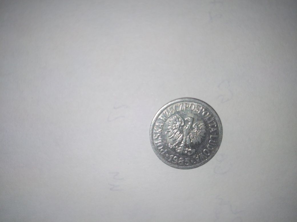 Moneta  PRL wartość 10 groszy wydana w 1985roku