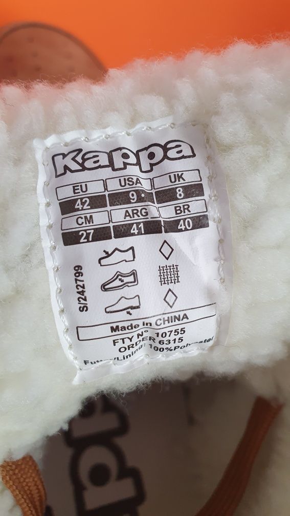 Buty nowe na okres zimowy Kappa kolor cognac rozmiar 42  wkładka 27 cm