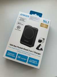 Anker MagGo 3-in-1 (Qi2 Certified, 15W MagSafe) Black