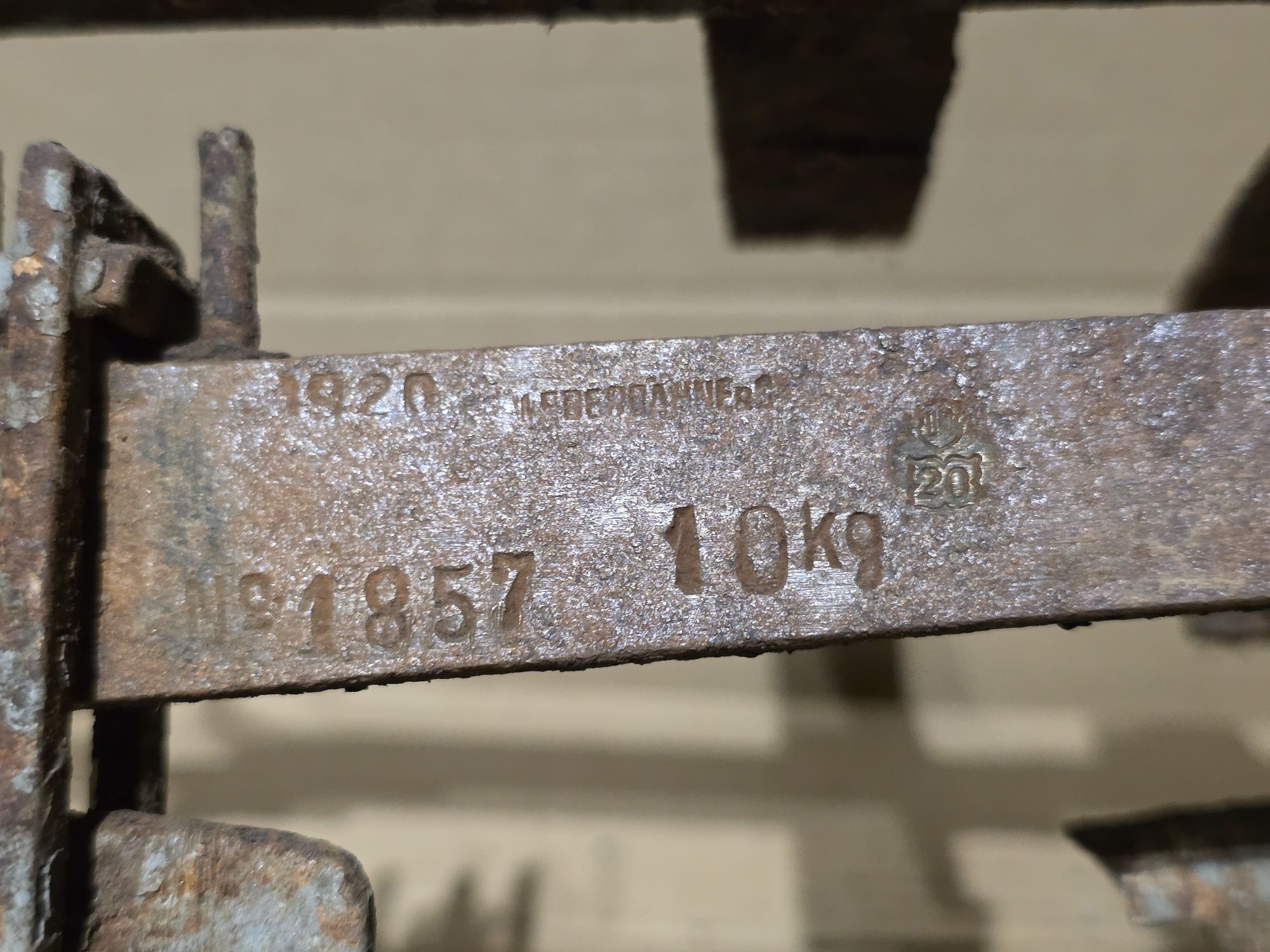Waga szalkowa 10kg Weber&Dahne 1920r. BAK