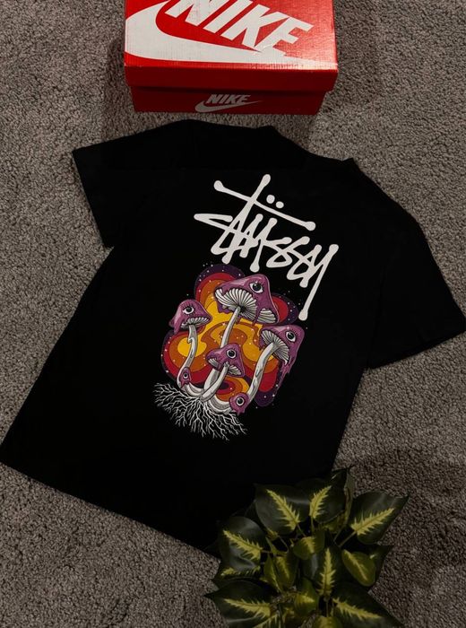 Футболка Stussy Mushrooms / Футболка Стусі з грибами / Футболка Стуси