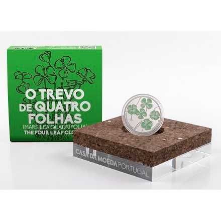 Moeda Prata Proof O Trevo de Quatro Folhas