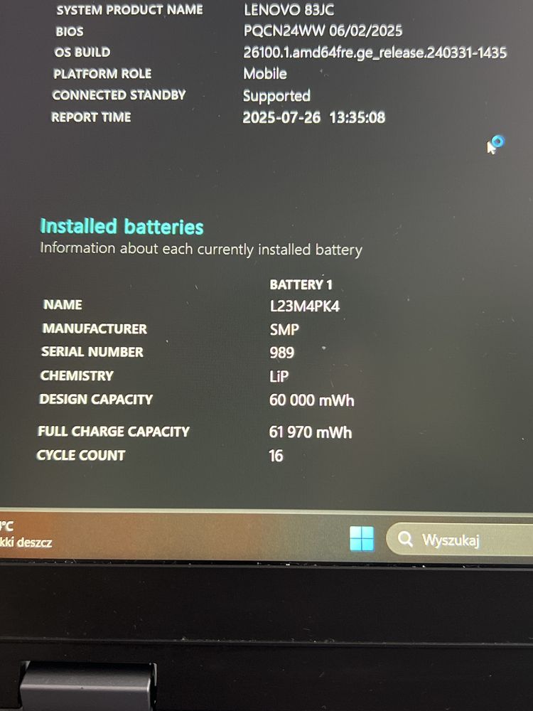 Laptop Lenovo Ryzen 7 7435hs RTX 4050 16/512ssd Gwarancja 13 miesiecy