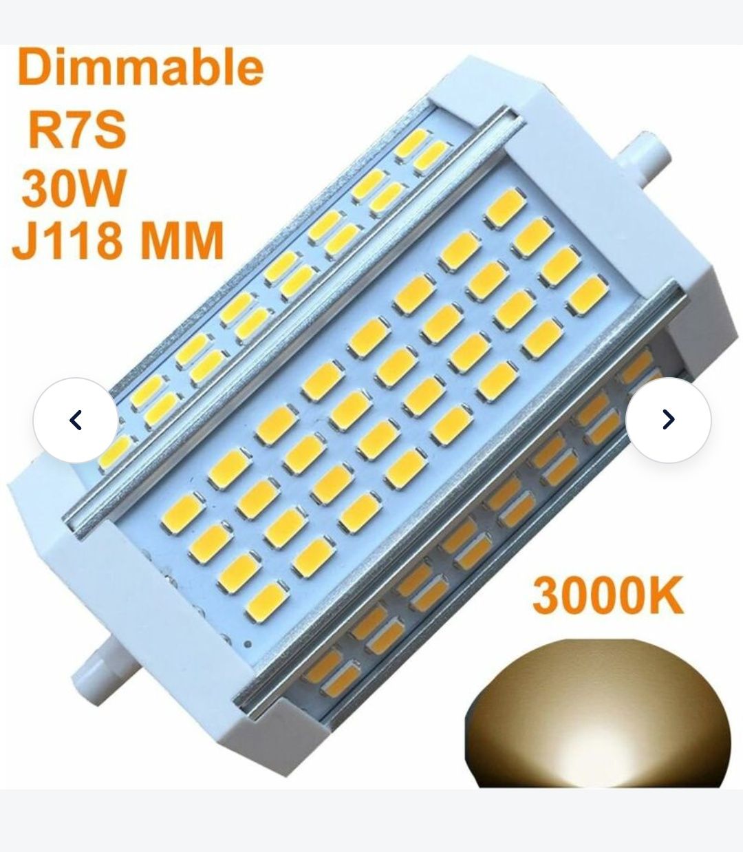 ALQFFHL DIM LED R7s Ściemnialna żarówka halogenowa LED J118  30 W