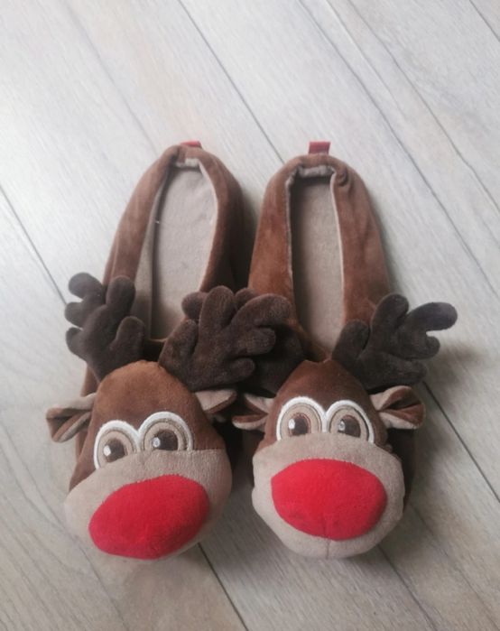 Nowe paputki kapcie świąteczne reniferki 39/40