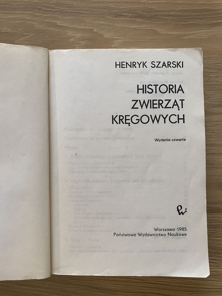 Historia Zwierzat Kregowych Henryk Szarski