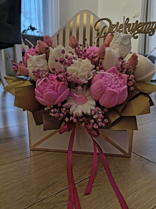 Flower box ze świec sojowych